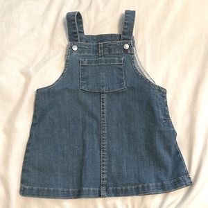 LIKE NEW!! Baby H&M denim overall dress : 6-9 months